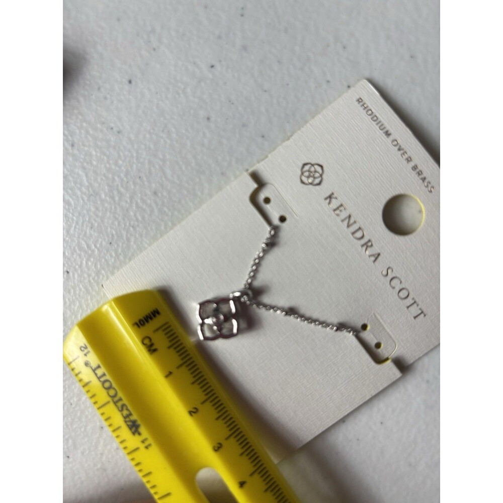 Kendra Scott Iris Rhodium Over Brass necklace Silver White - Picture 7 of 9